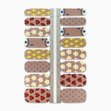 Nagelstickers met pop-art style op witte achtergrond