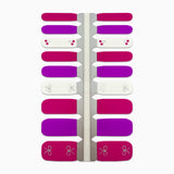 Productfoto van nagelstickers met strikjes en kersjes voor kids op witte achtergrond