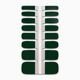 productfoto van groene nagelstickers voor tenen op witte achtergrond